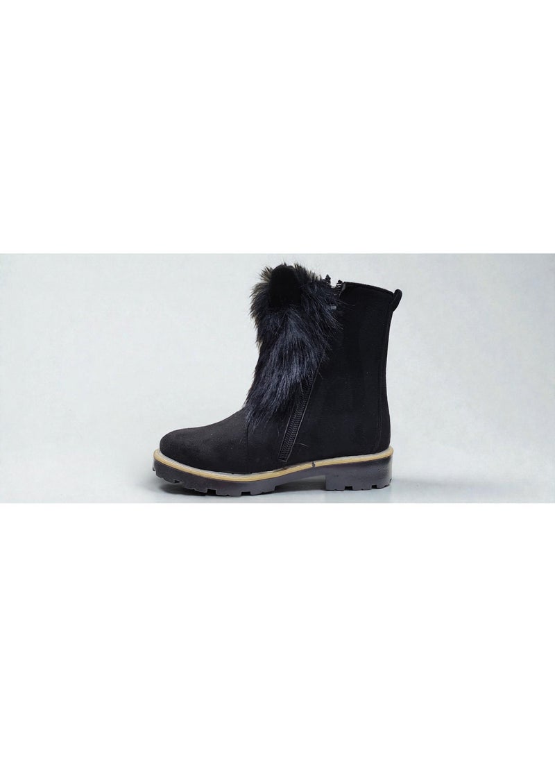Children's boots with fur collar - Image 3